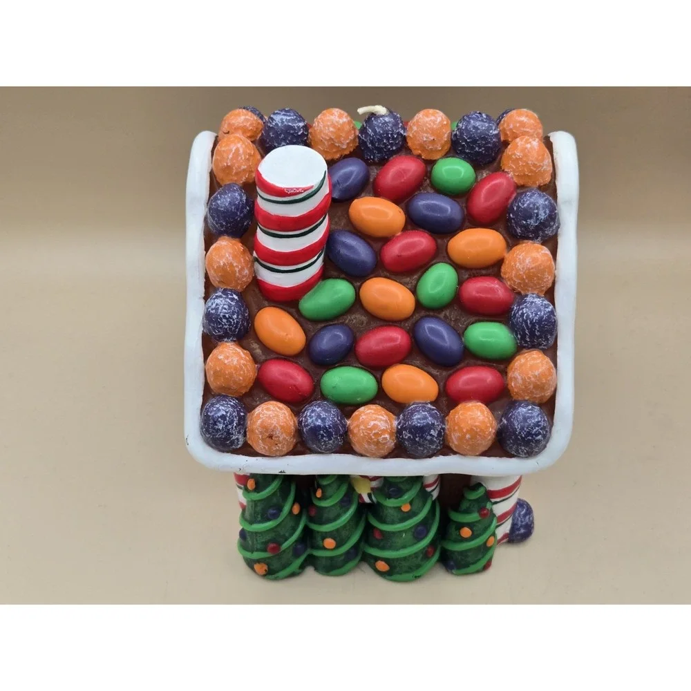 Gingerbread House Candle Decor Candy Land Heavy NEW Holiday‎ Christmas 7